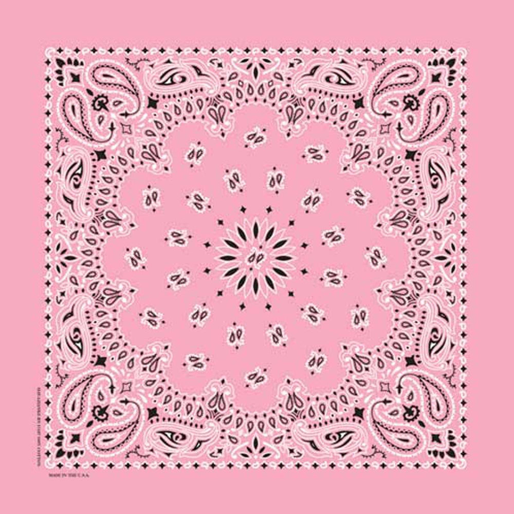 Rockmount Ranch Ware Paisley Western Cotton Bandana in Light Pink - Rockmount Clothing - Flyclothing LLC