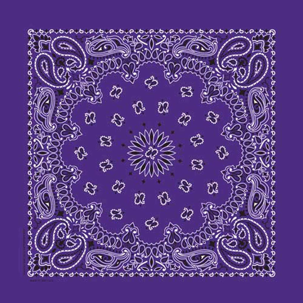 Rockmount Ranch Ware Paisley Western Cotton Bandana in Purple - Rockmount Clothing - Flyclothing LLC