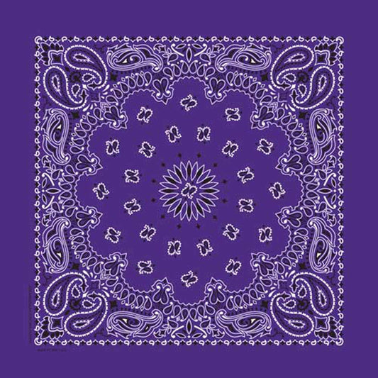 Rockmount Ranch Ware Paisley Western Cotton Bandana in Purple - Rockmount Clothing - Flyclothing LLC