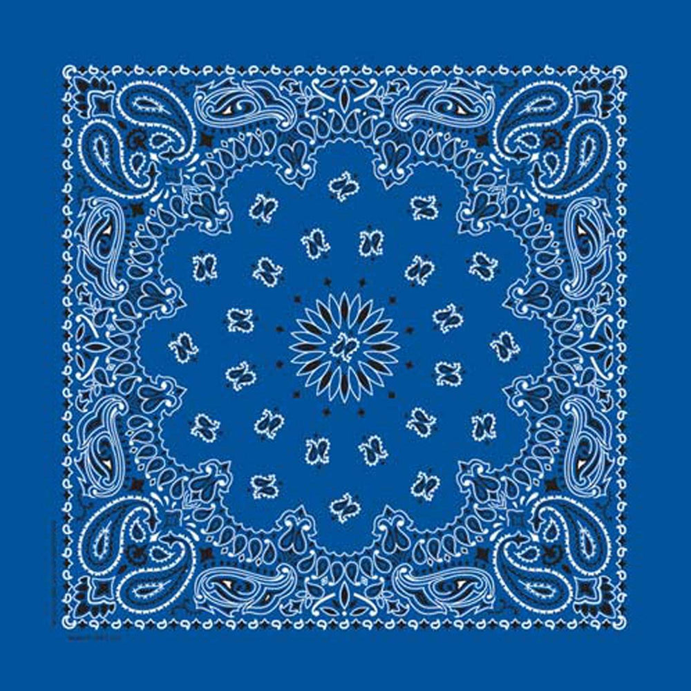 Rockmount Ranch Ware Paisley Western Cotton Bandana in Royal Blue - Rockmount Clothing - Flyclothing LLC