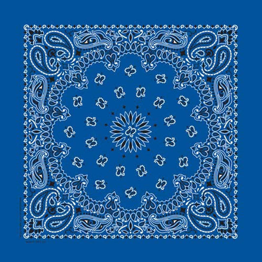 Rockmount Ranch Ware Paisley Western Cotton Bandana in Royal Blue - Rockmount Clothing - Flyclothing LLC