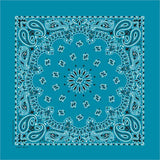 Rockmount Ranch Ware Paisley Western Cotton Bandana in Turquoise - Rockmount Clothing - Flyclothing LLC