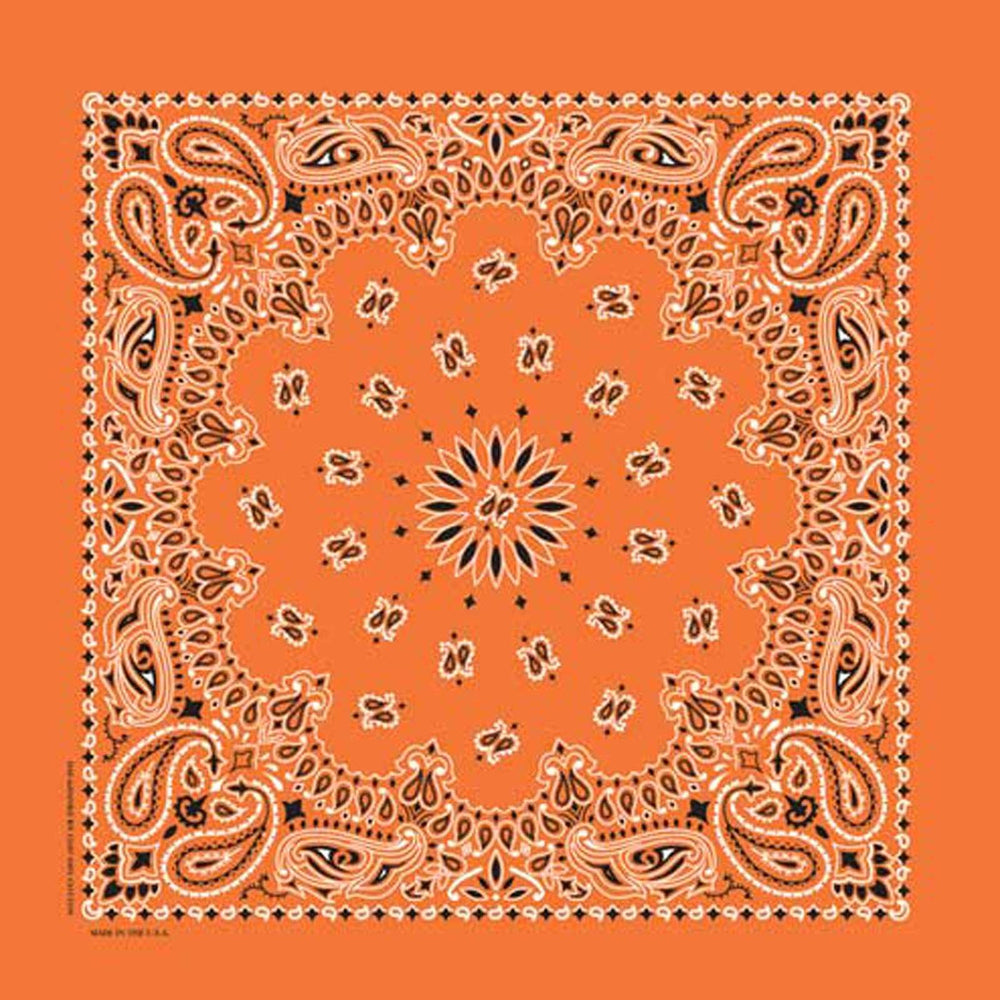 Rockmount Ranch Ware Paisley Western Cotton Bandana in Orange - Rockmount Clothing - Flyclothing LLC