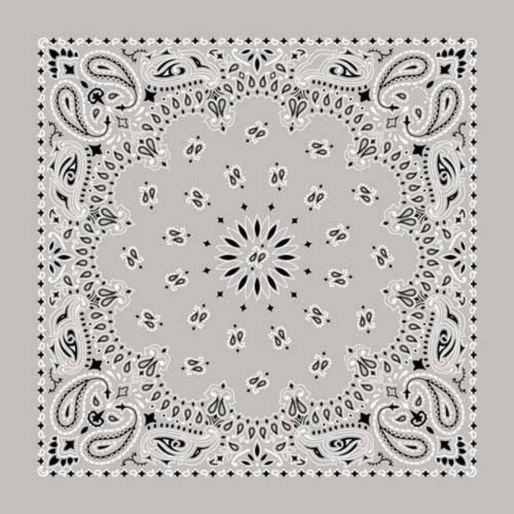 Rockmount Ranch Ware Paisley Western Cotton Bandana in Silver - Rockmount Clothing - Flyclothing LLC