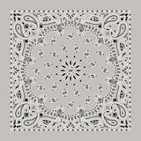 Rockmount Ranch Ware Paisley Western Cotton Bandana in Silver - Rockmount Clothing - Flyclothing LLC