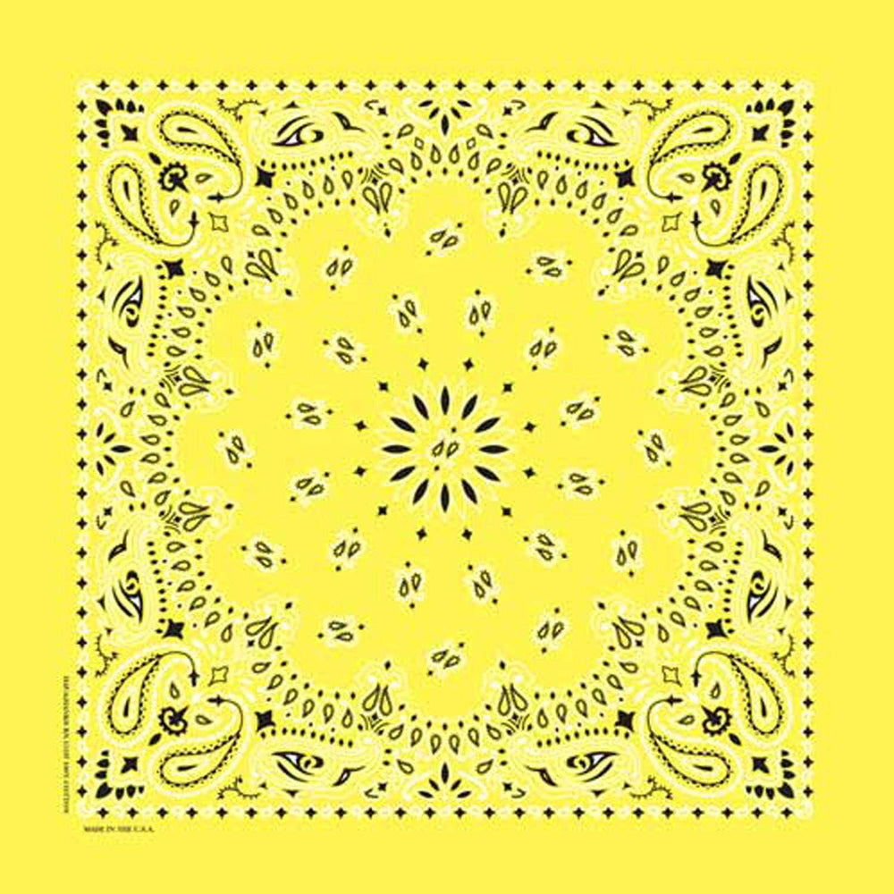 Rockmount Ranch Ware Paisley Western Cotton Bandana in Yellow - Rockmount Clothing - Flyclothing LLC