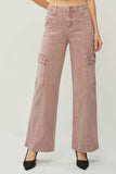 RISEN Full Size High Rise Wide Leg Cargo Jeans - Trendsi - Flyclothing LLC