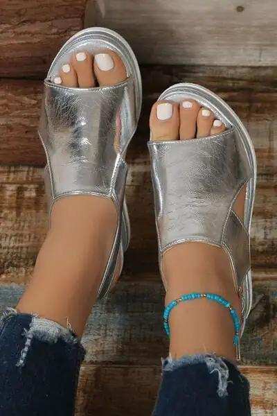 Peep Toe High Heel Sandals - Trendsi - Flyclothing LLC