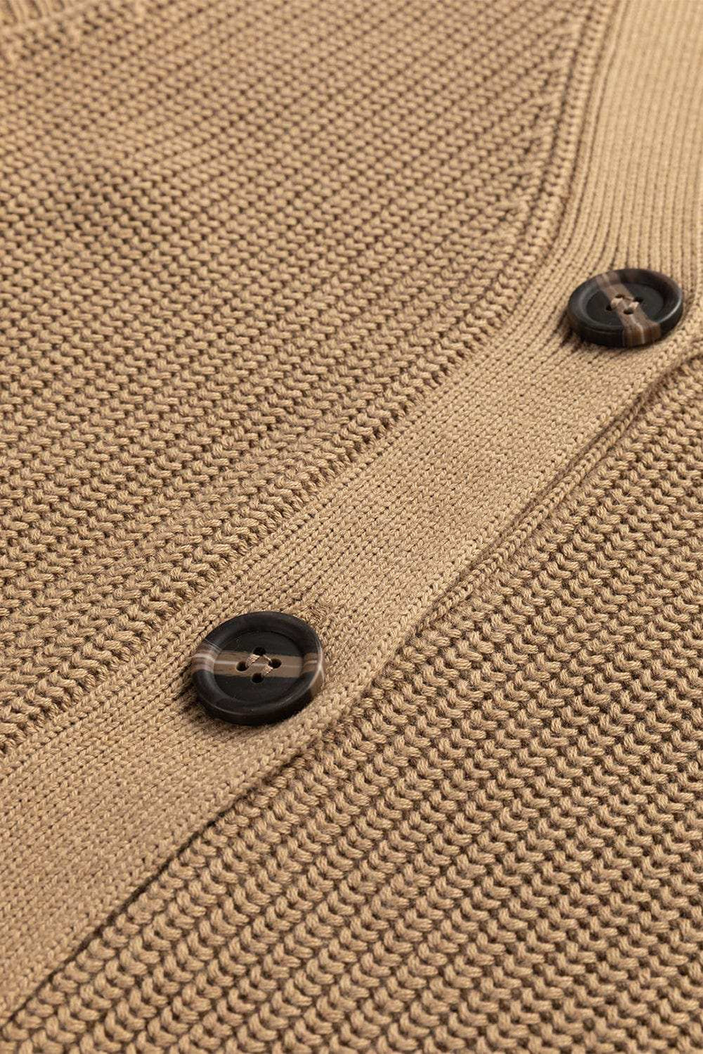 Button Up V-Neck Sweater Vest - Trendsi - Flyclothing LLC