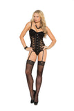 Elegant Moments Black Lace Bustier & G-String 4140 - Elegant Moments - Flyclothing LLC