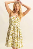 HYFVE Floral Print Halter Neck Tiered Mini Dress - Trendsi - Flyclothing LLC