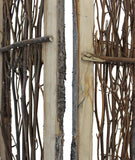 Earthy Birch and Twig Four Panel Room Divider Screen - Homeroots - Flyclothing LLC