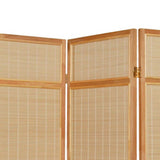 Natural Brown Bamboo Three Panel Room Divider Screen - Homeroots - Flyclothing LLC