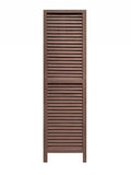 Stylish Three Panel Washed Brown Shutter Divider Screen - Homeroots - Flyclothing LLC