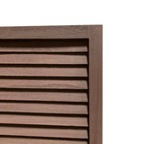 Stylish Three Panel Washed Brown Shutter Divider Screen - Homeroots - Flyclothing LLC