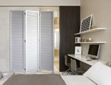 White Louvered Three Panel Room Divider Screen - Homeroots - Flyclothing LLC