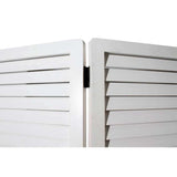White Louvered Three Panel Room Divider Screen - Homeroots - Flyclothing LLC