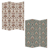 Vintage Green Baroque Three Panel Room Divider Screen - Homeroots - Flyclothing LLC