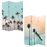 Tropical Palm Trees Room Three Panel Divider Screen - Homeroots - Flyclothing LLC