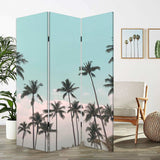 Tropical Palm Trees Room Three Panel Divider Screen - Homeroots - Flyclothing LLC