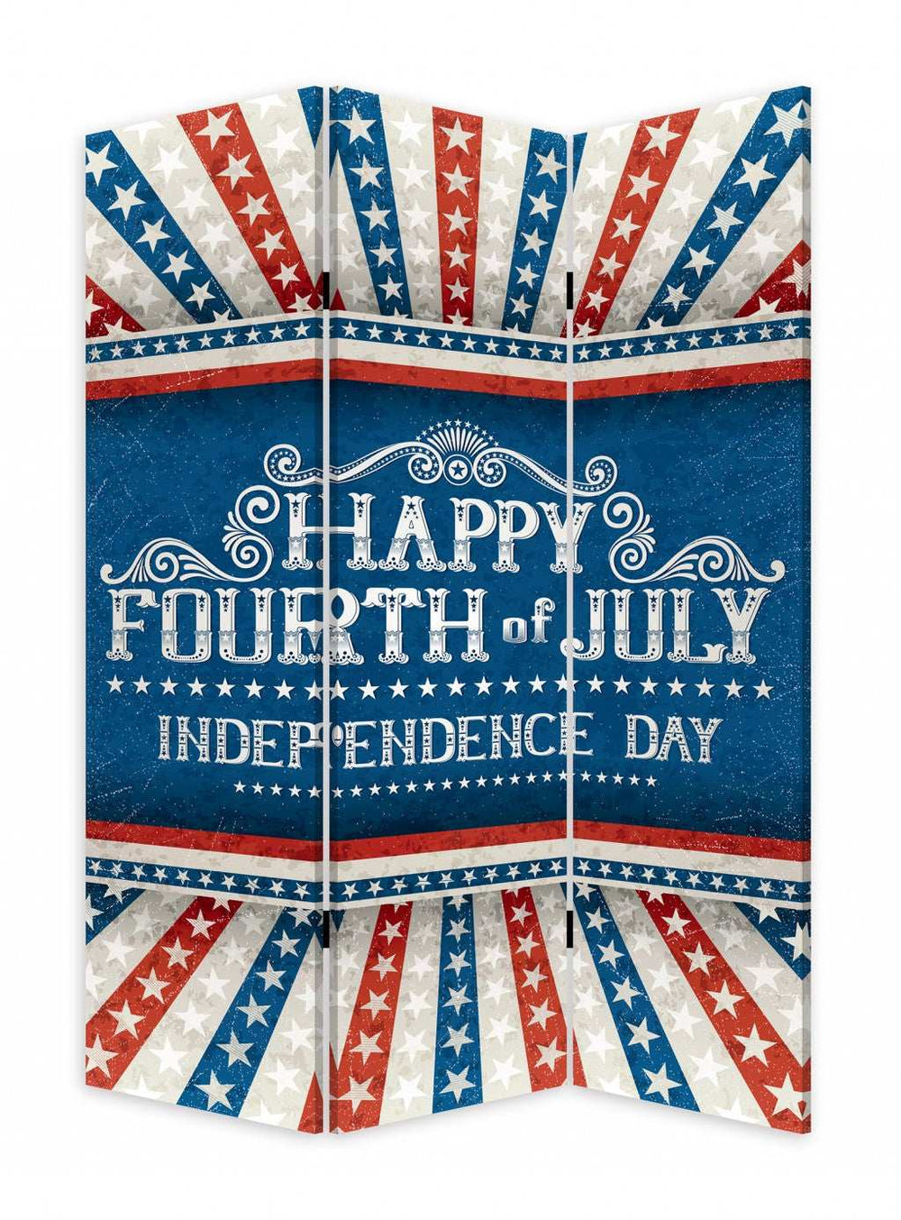 Happy 4th of July Three Panel Room Divider Screen - Homeroots - Flyclothing LLC