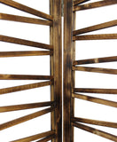 Rustic Geo Design Wood Three Panel Room Divider Screen - Homeroots - Flyclothing LLC