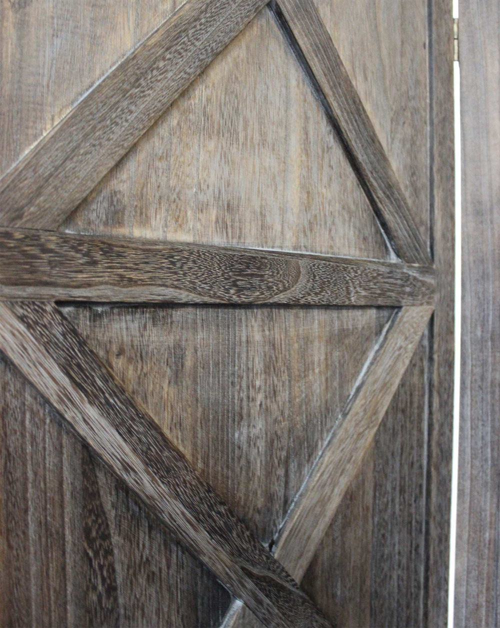 Modern Farmhouse Rustic Four Panel Room Divider Screen - Homeroots - Flyclothing LLC