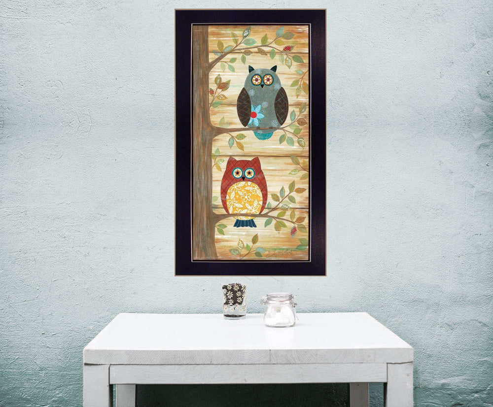 Two Wise Owls Black Framed Print Wall Art - Homeroots - Flyclothing LLC