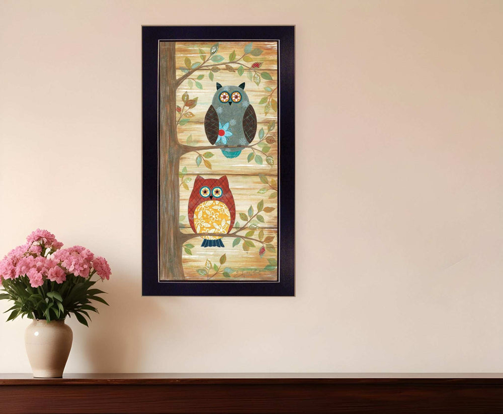 Two Wise Owls Black Framed Print Wall Art - Homeroots - Flyclothing LLC