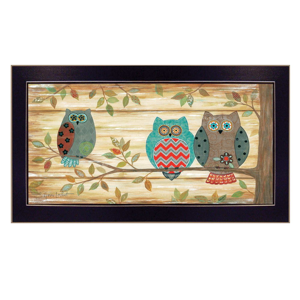 Three Wise Owls 1 Black Framed Print Wall Art - Homeroots - Flyclothing LLC