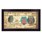 Three Wise Owls 1 Black Framed Print Wall Art - Homeroots - Flyclothing LLC