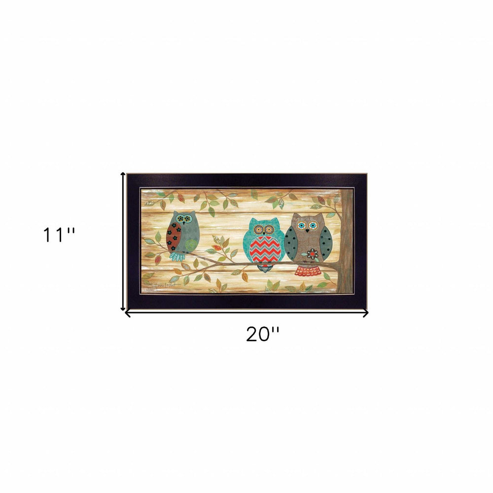Three Wise Owls 1 Black Framed Print Wall Art - Homeroots - Flyclothing LLC