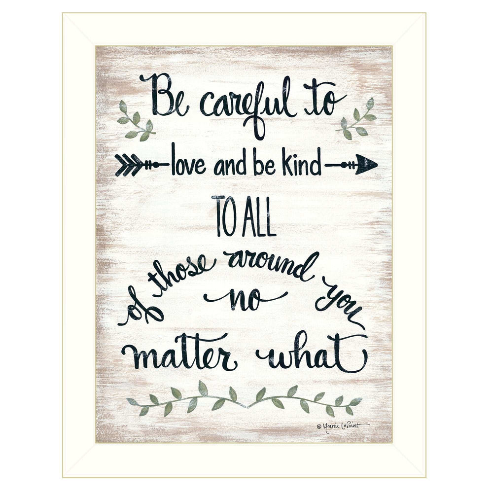 Be Careful 1 White Framed Print Wall Art - Homeroots - Flyclothing LLC
