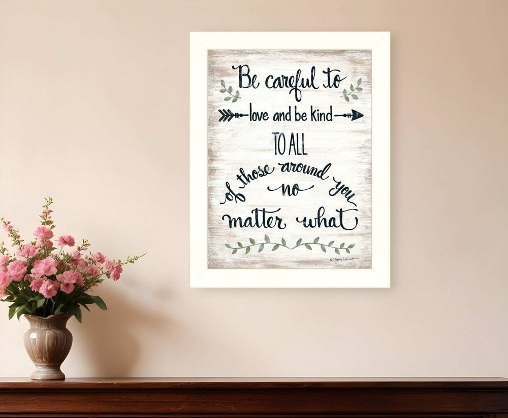 Be Careful 1 White Framed Print Wall Art - Homeroots - Flyclothing LLC
