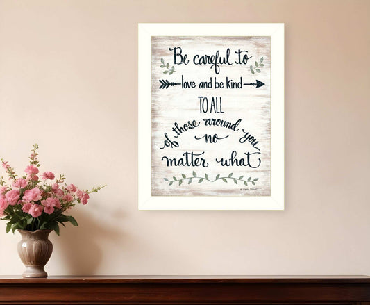 Be Careful 1 White Framed Print Wall Art - Homeroots - Flyclothing LLC