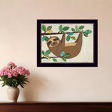 Hanging Sloth I 1 Black Framed Print Wall Art - Homeroots - Flyclothing LLC