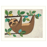 Hanging Sloth I 2 White Framed Print Wall Art - Homeroots - Flyclothing LLC