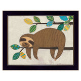 Hanging Sloth II 1 Black Framed Print Wall Art - Homeroots - Flyclothing LLC