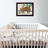 Hanging Sloth II 1 Black Framed Print Wall Art - Homeroots - Flyclothing LLC