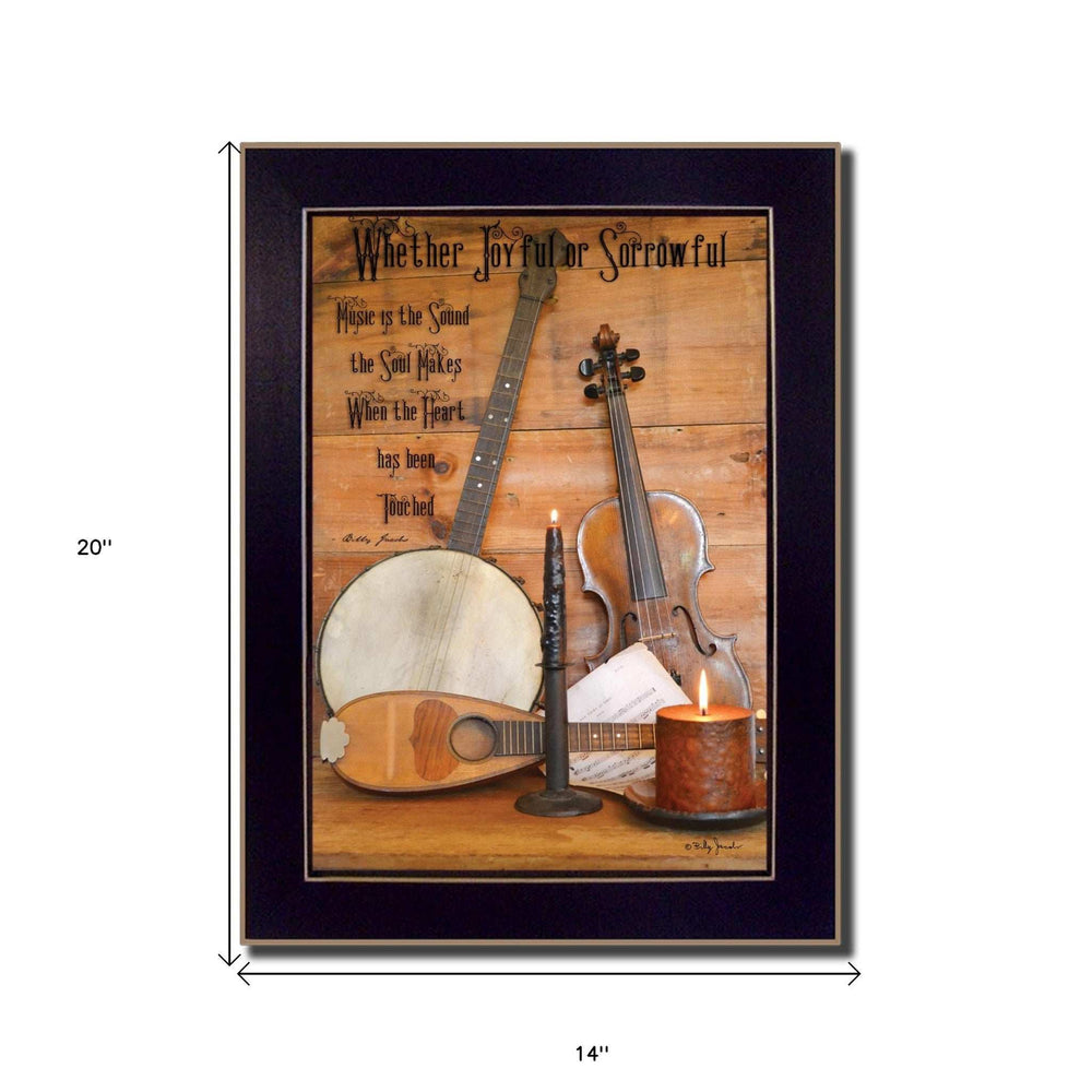 Music Black Framed Print Wall Art - Homeroots - Flyclothing LLC