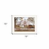 American Star Quilt Block Barn 1 White Framed Print Wall Art - Homeroots - Flyclothing LLC