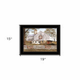 American Star Quilt Block Barn 2 Black Framed Print Wall Art - Homeroots - Flyclothing LLC