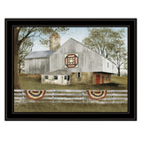 American Star Quilt Block Barn 4 Black Framed Print Wall Art - Homeroots - Flyclothing LLC