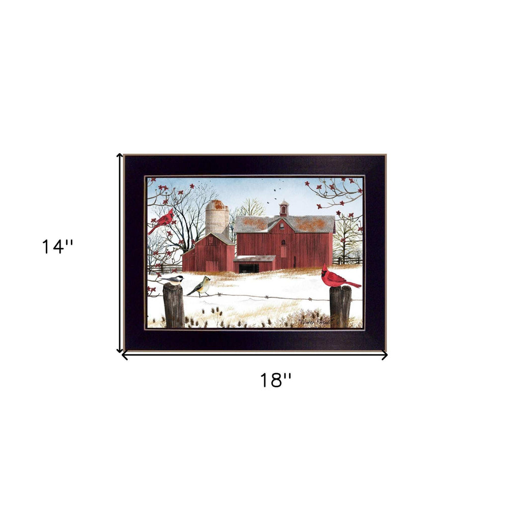 Winter Friends 1 Black Framed Print Wall Art - Homeroots - Flyclothing LLC