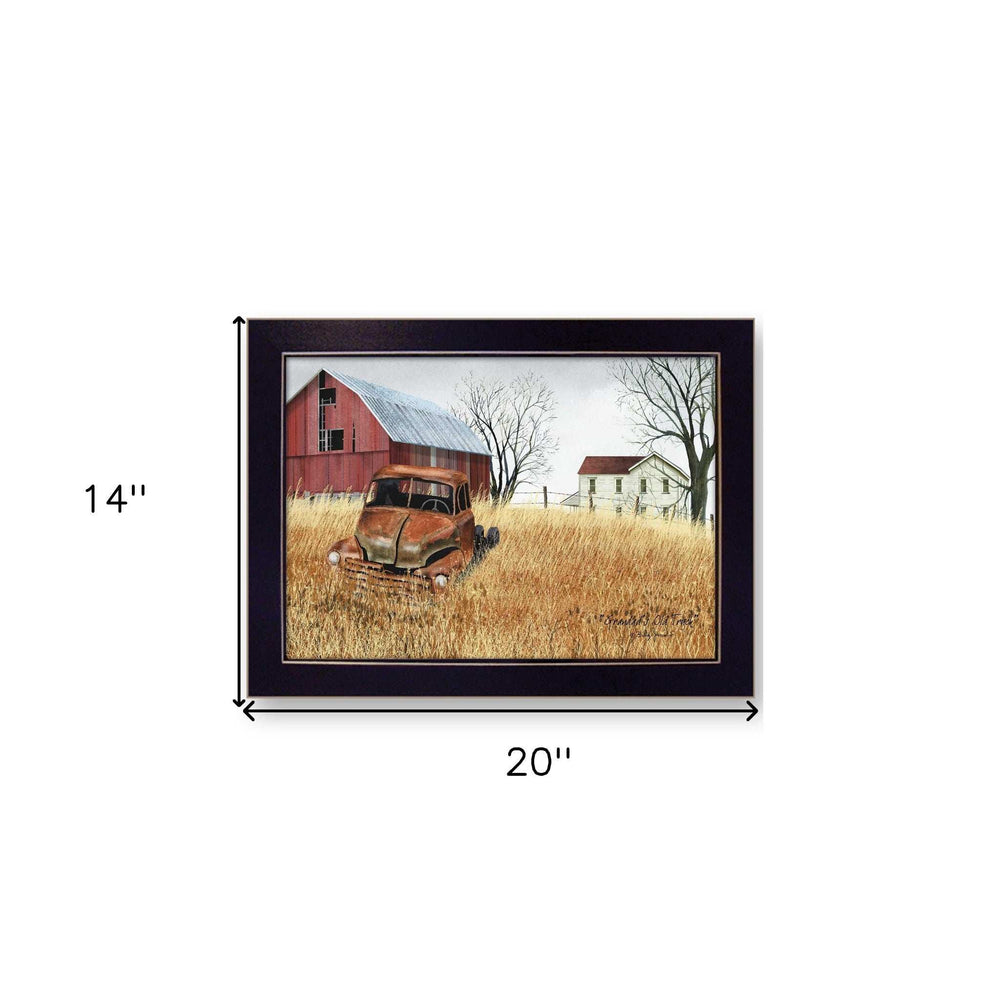 Granddads Old Truck 5 Black Framed Print Wall Art - Homeroots - Flyclothing LLC