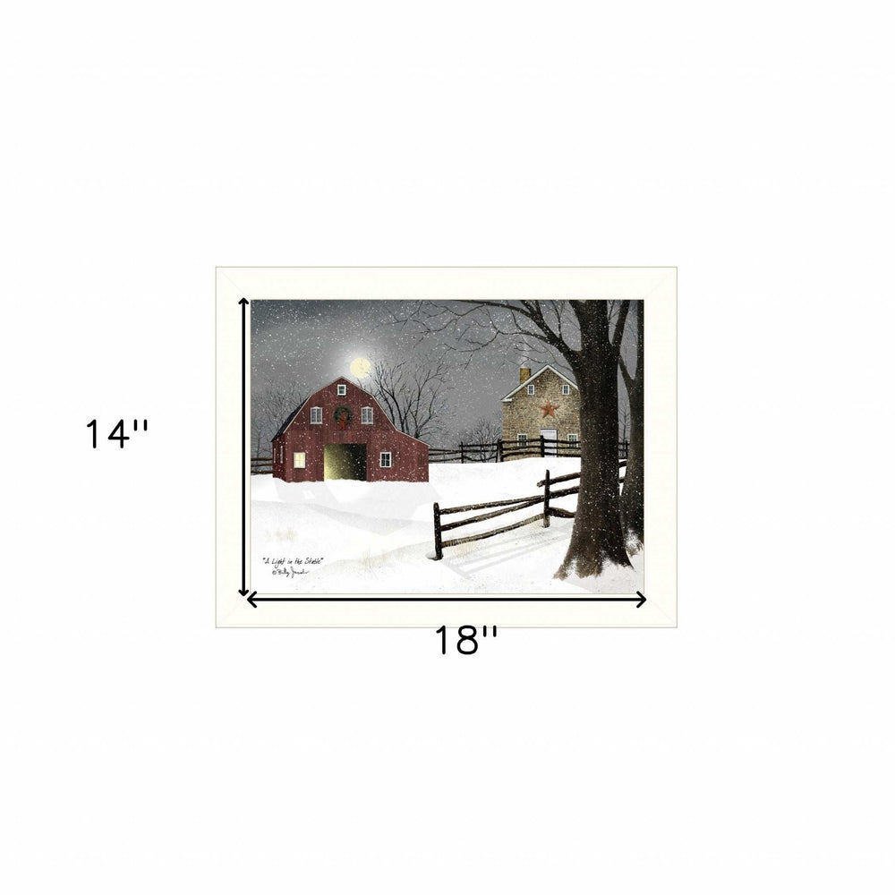 Light in the Stable 1 White Framed Print Wall Art - Homeroots - Flyclothing LLC