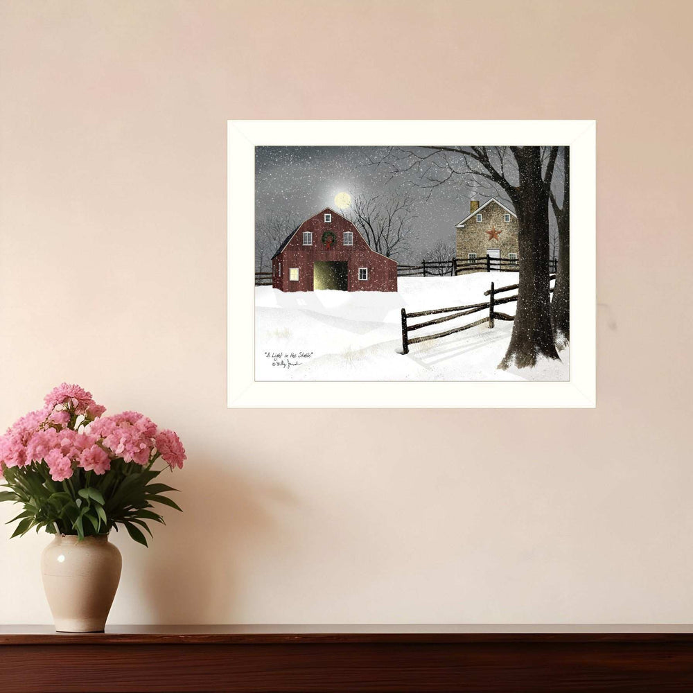 Light in the Stable 1 White Framed Print Wall Art - Homeroots - Flyclothing LLC