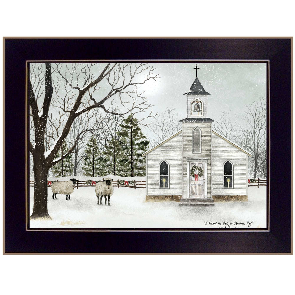 I Heard the Bells on Christmas 5 Black Framed Print Wall Art - Homeroots - Flyclothing LLC