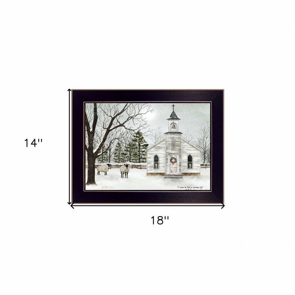 I Heard the Bells on Christmas 5 Black Framed Print Wall Art - Homeroots - Flyclothing LLC