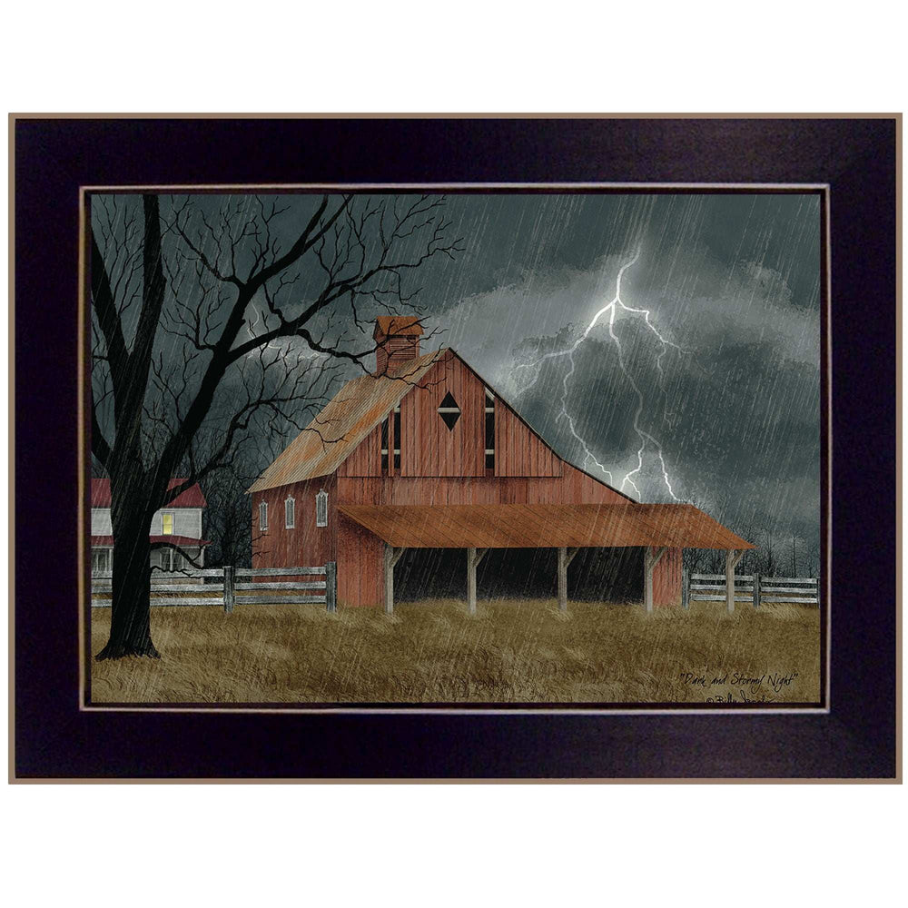 Dark and Stormy Night 1 Black Framed Print Wall Art - Homeroots - Flyclothing LLC